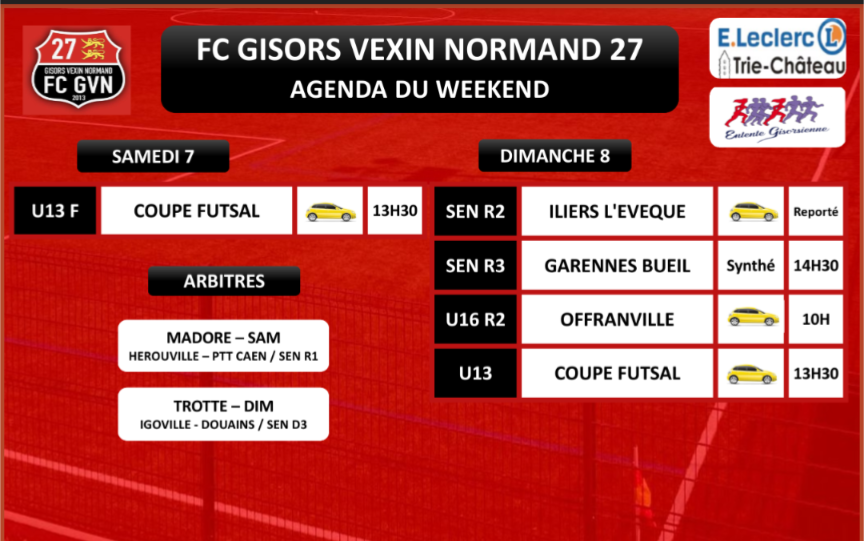 AGENDA DU WEEKEND