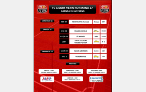 AGENDA DU WEEKEND