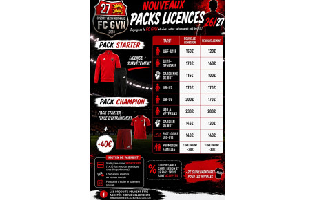 TARIFS LICENCES 26-27