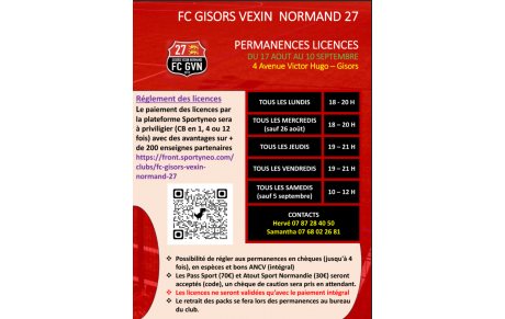 PERMANENCES LICENCES